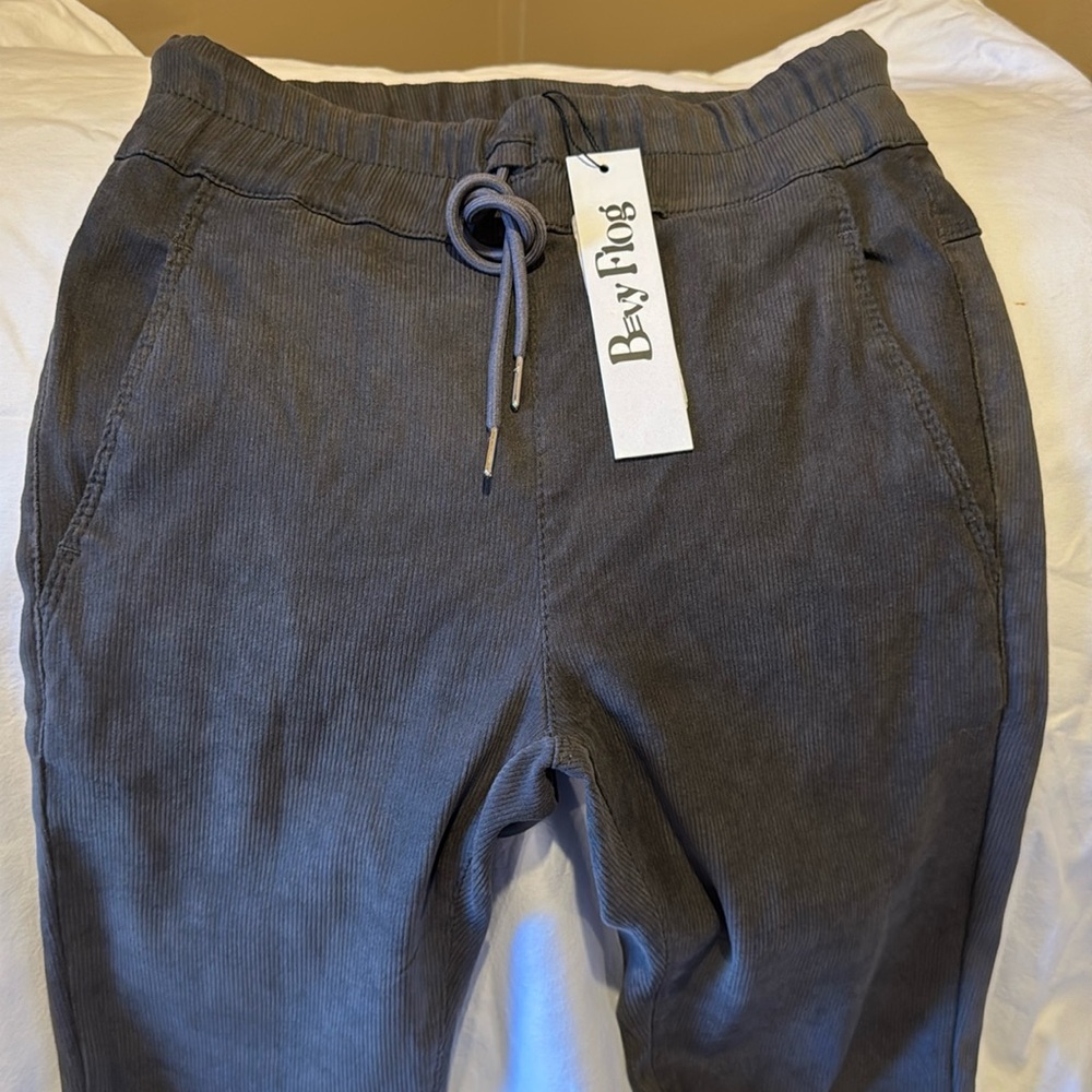 Bevy Flog gray skinny leg corduroy pants